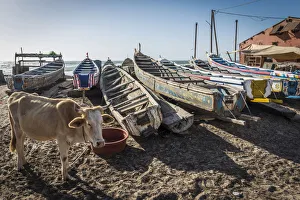 Africa, Senegal, Saint-Louis. Fishing boats Africa, Senegal, Saint-Louis. Fishing boats