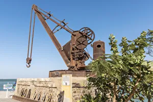 Africa, Senegal, Saint-Louis. An old steam crane Africa, Senegal, Saint-Louis. An old steam crane
