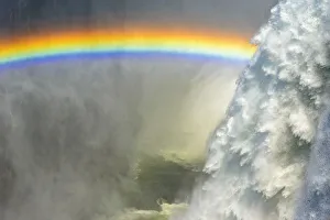 Africa, Zambia. The Victoria Falls with the rainbow Africa, Zambia. The Victoria Falls with the rainbow