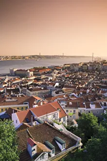 Alfama District and Rio Tejo, Lisbon, Portugal Alfama District and Rio Tejo, Lisbon, Portugal