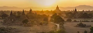 Ancient temple city of Bagan (also Pagan) & ox cart, Myanmar (Burma) Ancient temple city of Bagan (also Pagan) & ox cart, Myanmar (Burma)