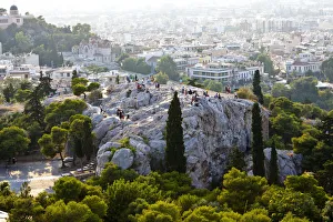 Areopagus Rock & Acropolis, Asyrmatos District, Athens, Greece Areopagus Rock & Acropolis, Asyrmatos District, Athens, Greece
