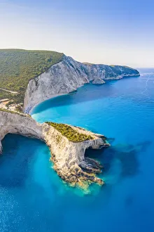 Arial view of the bay of Porto Katsiki, Lefkada, Ionian Islands region, Greece Arial view of the bay of Porto Katsiki, Lefkada, Ionian Islands region, Greece