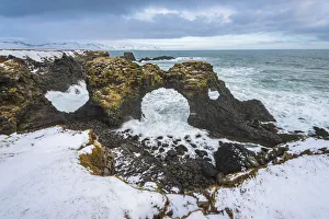 Coastal Rock Formations Europe Prints: Arnarstapi, Snaefellsness peninsula, Western Iceland, Europe