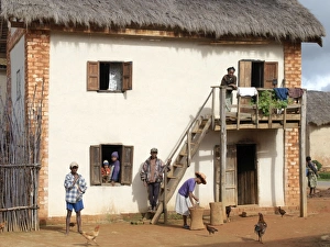 An attractive Malagasy home of the Betsileo people An attractive Malagasy home of the Betsileo people