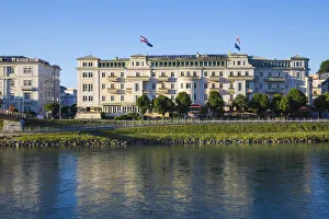 Austria, Salzburg, Sacher hotel, situated on the banks of the Salzach River Austria, Salzburg, Sacher hotel, situated on the banks of the Salzach River