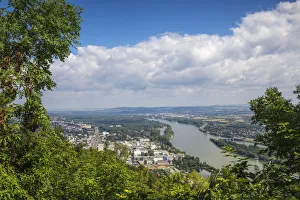 Austria, Vienna, View of the River Danube and Vienna Austria, Vienna, View of the River Danube and Vienna
