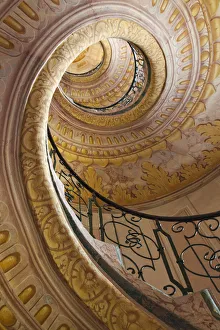 Austria, Wachau, Melk, The Abbey, Stairway in the Abbey Austria, Wachau, Melk, The Abbey, Stairway in the Abbey