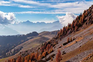 Autumn day at the mount Osternig, Udine province, Friuli Venezia-Giulia, Italy Autumn day at the mount Osternig, Udine province, Friuli Venezia-Giulia, Italy
