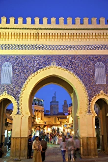 Bab Boujeloud Gate, Fez, Morocco, North Africa Bab Boujeloud Gate, Fez, Morocco, North Africa