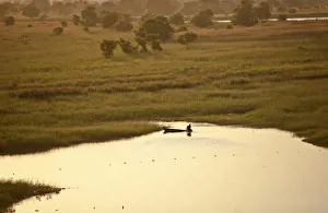 Bahr el Ghazal, South Sudan. The sun sets on the swamps Bahr el Ghazal, South Sudan. The sun sets on the swamps