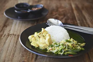 Balinese dish of Be Siap Basa Mekalas (chicken in cardamon sauce), Bali, Indonesia Balinese dish of Be Siap Basa Mekalas (chicken in cardamon sauce), Bali, Indonesia