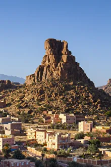 The Berber village of Aguerd Oudad and the rock formation Le Chapeau de Napoleon The Berber village of Aguerd Oudad and the rock formation Le Chapeau de Napoleon