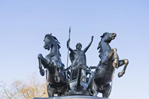 Boadicea Statue London Prints: Boadicea and Her Daughters statue, Westminster, London, England, UK