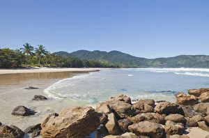 Brazil, Rio de Janeiro, Ilha Grande, general view of Lopes Mendes beach within the Brazil, Rio de Janeiro, Ilha Grande, general view of Lopes Mendes beach within the