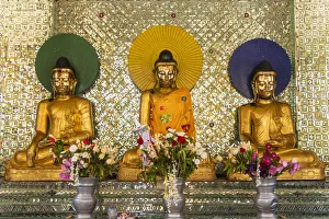 Buddha statues in Shwedagon Pagoda, Yangon, Myanmar Buddha statues in Shwedagon Pagoda, Yangon, Myanmar