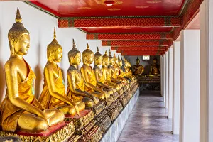 Buddha Statues in Wat Pho Print, Bangkok, Thailand