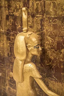 Canopic shrine, Treasures of Tutankhamun, Egyptian Museum, Cairo, Egypt Canopic shrine, Treasures of Tutankhamun, Egyptian Museum, Cairo, Egypt