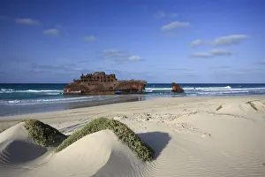 Cape Verde, Boavista, Cabo Santa Maria Beach, Wreck of the Santa Maria Mercantile ship Cape Verde, Boavista, Cabo Santa Maria Beach, Wreck of the Santa Maria Mercantile ship