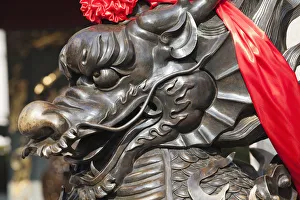 China, Hong Kong, Kowloon, Wong Tai Sin, Wong Tai Sin Temple, Bronze Dragon Statue China, Hong Kong, Kowloon, Wong Tai Sin, Wong Tai Sin Temple, Bronze Dragon Statue