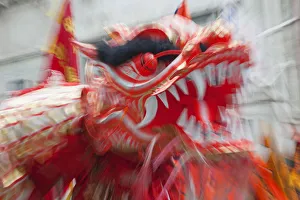 China, Hong Kong, Tai Kok Tsui Temple Fair, Dragon Dance China, Hong Kong, Tai Kok Tsui Temple Fair, Dragon Dance