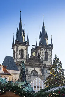 Church of Our Lady before Tyn & Old Town Square at Christmas, Prague, Czech Republic Church of Our Lady before Tyn & Old Town Square at Christmas, Prague, Czech Republic