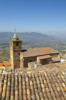 Church Spire and roof tops, Segura de la Sierra, Jaen Province, Andalusia, Spain Church Spire and roof tops, Segura de la Sierra, Jaen Province, Andalusia, Spain