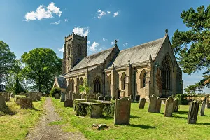 English Country Churches Prints: Church of St. Patrick, Patrick Brompton, Bedale, North Yorkshire, England