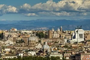 Altare Della Patria Collection: City skyline from Gianicolo or Janiculum hill, Rome, Lazio, Italy