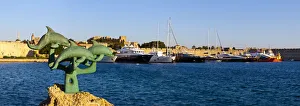 City Walls & Harbour, Rhodes Town, Rhodes, Greece City Walls & Harbour, Rhodes Town, Rhodes, Greece