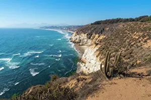 Coastal Cliffs Print with Valparaiso Region Views