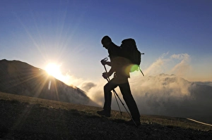 Climbing, Corno Grande, Campo Imperatore, Gran Sasso National park, Abruzze, Italy (MR) Climbing, Corno Grande, Campo Imperatore, Gran Sasso National park, Abruzze, Italy (MR)