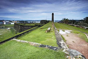 Clock tower and walls of Galle Fort, Galle, Sri Lanka Clock tower and walls of Galle Fort, Galle, Sri Lanka