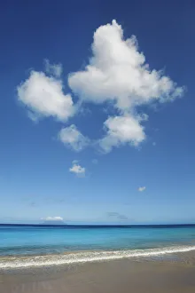 Cumulonimbus Cloud Formation Prints: Cloud impression at ocean - Seychelles, Mahe, Baie Beau Vallon - Indian Ocean