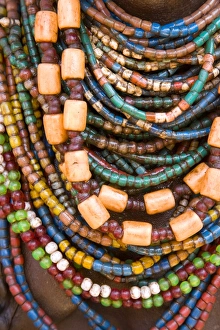 Colourful beads worn by a woman of the Galeb tribe Colourful beads worn by a woman of the Galeb tribe