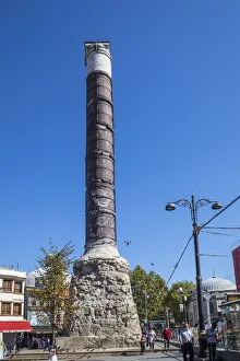 European Cities To Visit Prints: Column of Constantine, Fatih district, Istanbul, Turkey