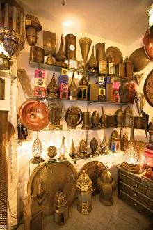 Copper Shop, Medina, Fez, Morocco, North Africa Copper Shop, Medina, Fez, Morocco, North Africa