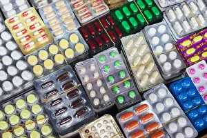 Copy drugs for sale in market, Myanmar, (Burma) Copy drugs for sale in market, Myanmar, (Burma)