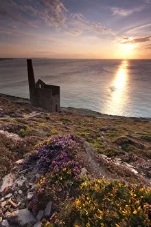Cornish Sunset Print, St Agnes