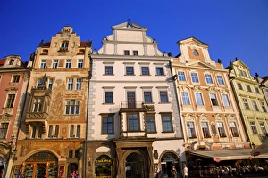 Czech Republic, Prague; Houses in the Old Town Square, Staromestke Namesti Czech Republic, Prague; Houses in the Old Town Square, Staromestke Namesti