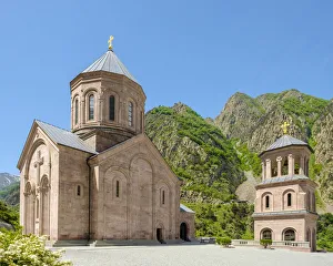 Caucasus Mountains Landmark Prints: Dariali Monastery, Stepantsminda, Mtskheta-Mtianeti, Georgia