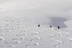 Deep powder snow, Skiing, Tyrol, Austria Deep powder snow, Skiing, Tyrol, Austria