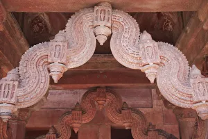 Details of carving at the Astrologers Kiosk, Fatehpur Sikri (UNESCO World Heritage Details of carving at the Astrologers Kiosk, Fatehpur Sikri (UNESCO World Heritage