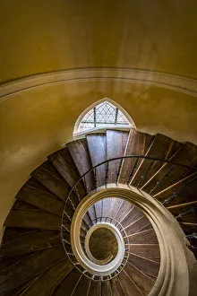 Directly above view of Spiral staircase inside Church of the Assumption of Our Lady Directly above view of Spiral staircase inside Church of the Assumption of Our Lady