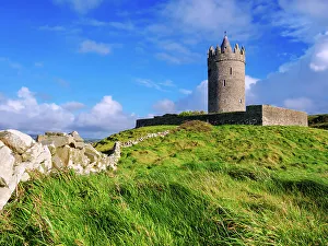 Irish Castle Views Prints: Doonagore Castle, low angle view, Doonagore, County Clare, Ireland