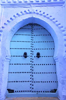 Door, Chefchaouen, Morocco, North Africa Door, Chefchaouen, Morocco, North Africa