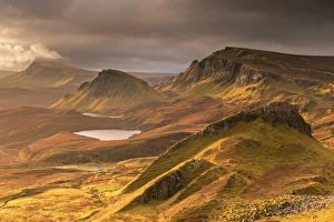 Dramatic light over the Trotternish mountain ridge from the Quiraing, Isle of Skye Dramatic light over the Trotternish mountain ridge from the Quiraing, Isle of Skye