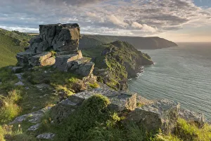 North Devon Coast Prints: Dramatic North Devon coast at Valley of Rocks, Exmoor National Park, Devon, England