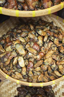 Dried mussels, Shenzhen, Guangdong Province, China Dried mussels, Shenzhen, Guangdong Province, China