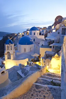 Dusk, Oia, Santorini, Cyclades islands, Greece Dusk, Oia, Santorini, Cyclades islands, Greece